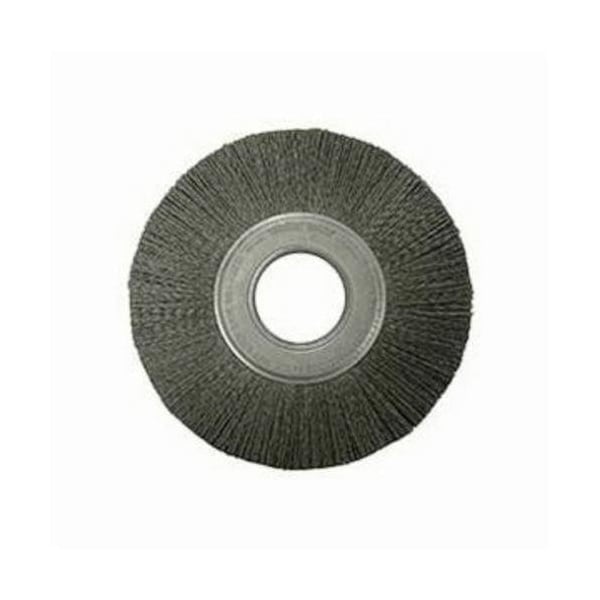 Nylox Burr-Rx Wheel Brush, Composite, 8 in Brush Dia, 7/8 in Face W, 2 in Arbor Hole, Crimped/Round Filame 86127 - main